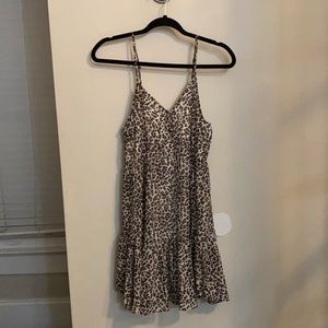Cheetah print ruffle dress